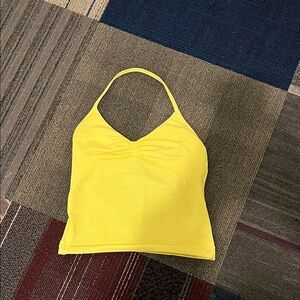 Yellow Halter Neck Women's Top